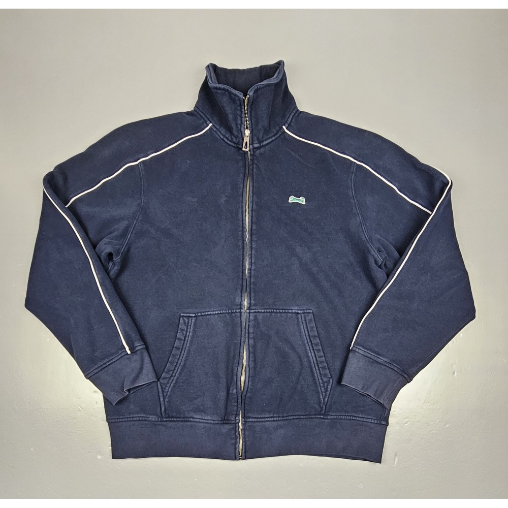 Le Tigre Track Jacket Mens XL. Vintage Long Sleeve Full Zip Pocket Navy Blue.